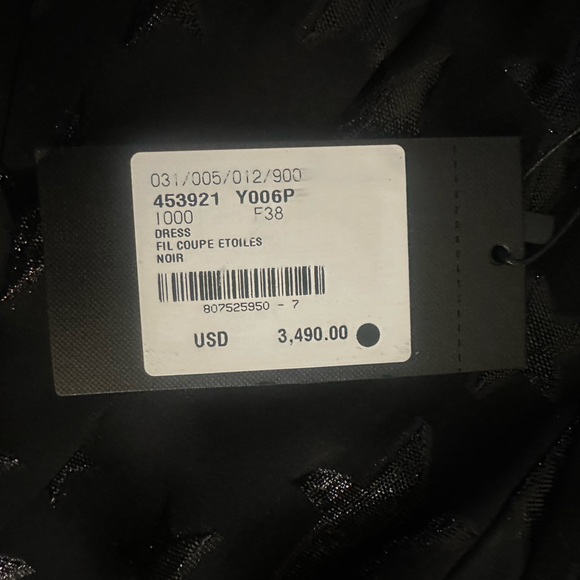 NWT Saint Laurent Full Length Star Dress - Picture 8 of 11